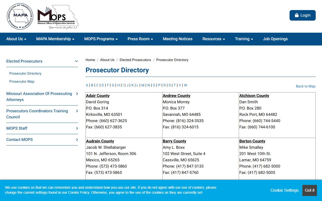 Ozark County arrest records and court charges prosecutor directory