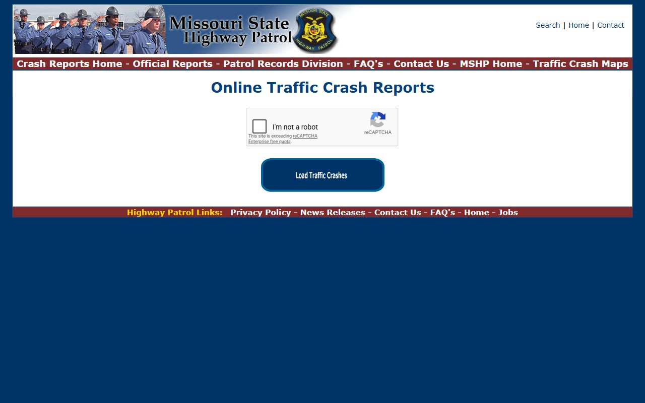 Ozark County traffic court records MSHP crash report search